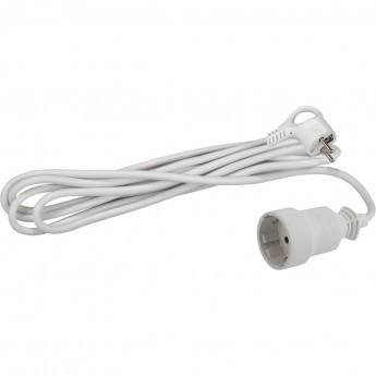 Удлинитель-шнур ЭРА Б0039818 1х5м с заземлением 10А IP20 UX-1е-5m ПВС 3х0.75